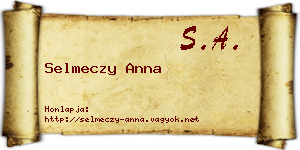Selmeczy Anna névjegykártya