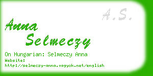 anna selmeczy business card